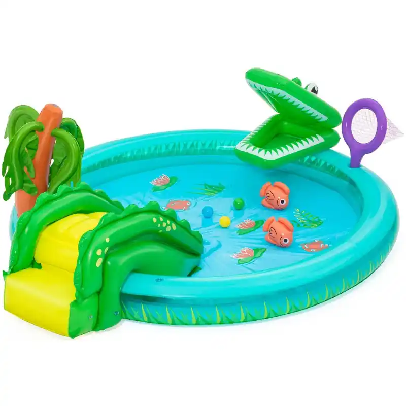 BESTWAY Krokodil Wasserspielcenter, 224 x 181 x 72 cm 53166 Sale