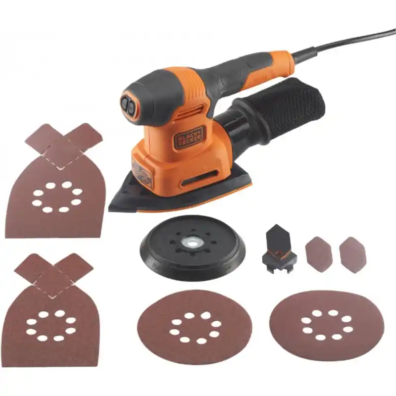 Bestpreis Black Decker BEW200-QS Schwingschleifer 4in1 (220W/100x165mm)