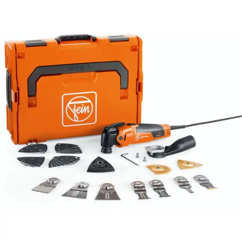 FEIN MultiMaster MM 500 Plus Top Oszillierer + 31 tlg. Zubehör Set + L-Boxx 72296770000 Super-Preis