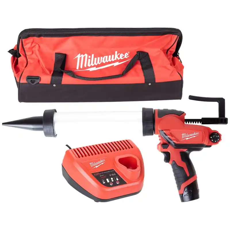 Markenprodukt Milwaukee M12PCG 400A-201B Akku-Kartuschenpresse (12V/1x2,0Ah) Tasche 4933441665