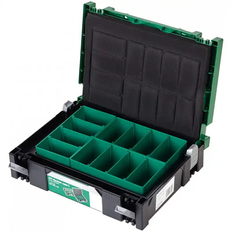 HiKOKI 402538 Transportkoffer HSC I, Kunststoff, Grün/Schwarz, 395 x 295 x 105 mm Finale Aktion