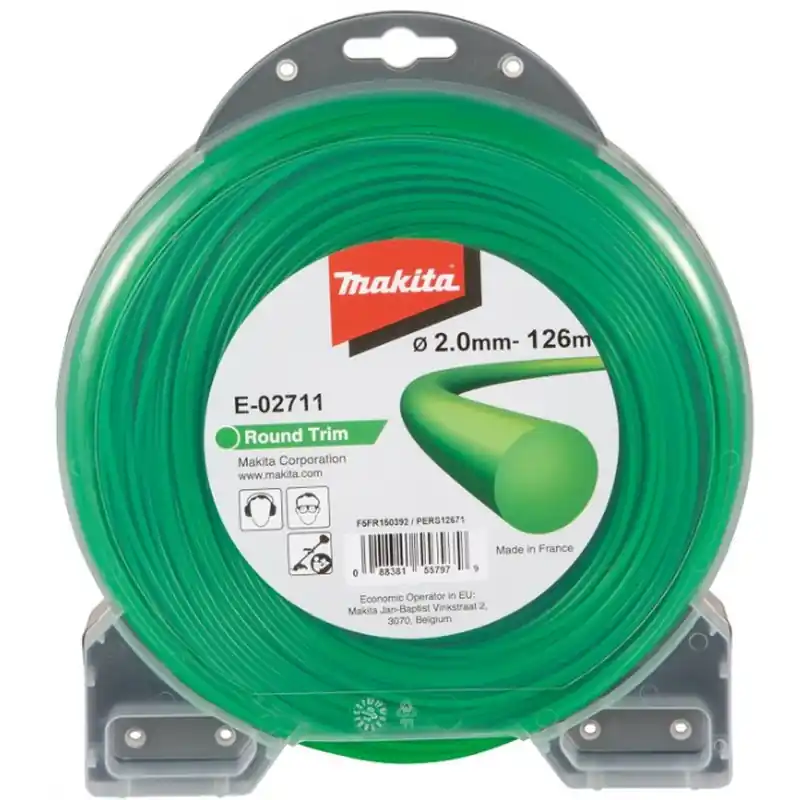 Makita E-02711 Mähfaden rund 2,0 mm, 126m, grün, rund Markenware