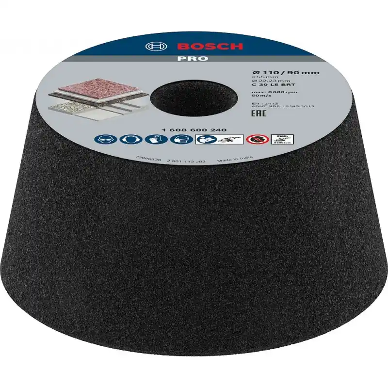 Rabatt BOSCH PRO STONE Konischer Schleiftopf, 90 x 110 x 55 mm, G30 1608600240