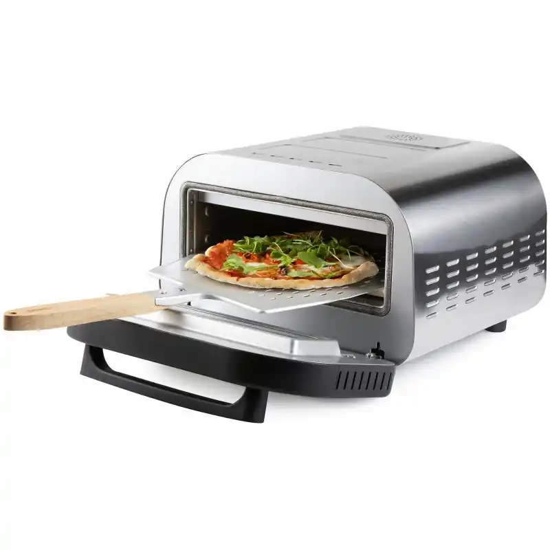 DOMO Genius Pizzaofen, Edelstahl, mit Backstein 1700W DO9289PZ Preiswert
