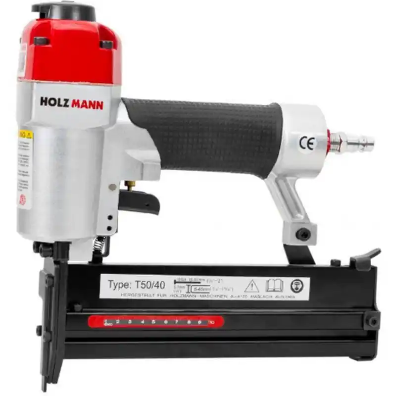 Must-Have Holzmann Kombi Druckluftgerät für Nägel Klammern (20-50mm/8-40mm) T5040
