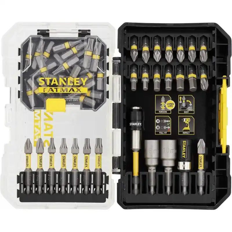 Versand Am Gleichen Tag Stanley STA88559-XJ FatMax 55-teiliger Bit- und Steckschlüsselsatz