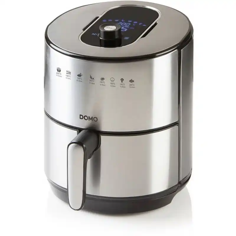 Zertifiziert DOMO Digitale Heißluftfritteuse, 4 l, 1500 W, Edelstahl DO530FR