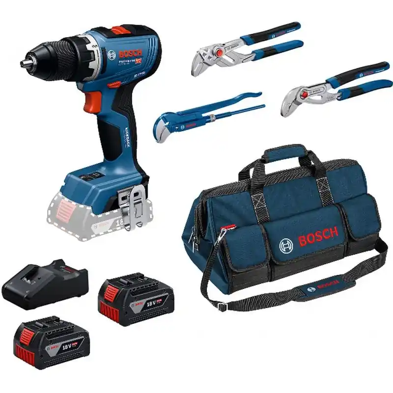 Meistverkauft BOSCH GSR 18V-65 PROFESSIONAL Akku-Bohrschrauber, 3 Klempnerzangen 0615A5007J