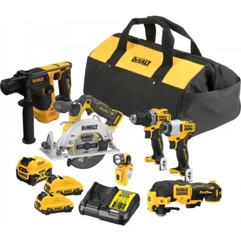Must-Have DeWALT DCK611P1D2 Combo Set (DCD701+DCF801+DCS512+DCH072+DCS353+DCL510+1x5.0Ah+2x 2.0Ah)