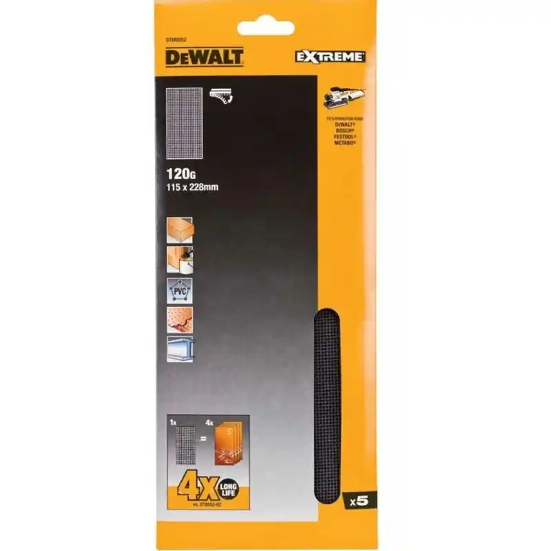DeWALT DTM8552-QZ Schleifgitter 115x228 mm K120 Direkt Vom Hersteller