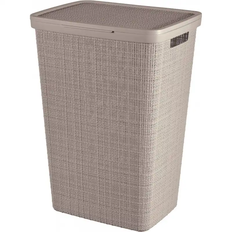 Heißes Angebot CURVER JUTE 58L Wäschesammler 43 x 34 x 60 cm, taupe 08093-382