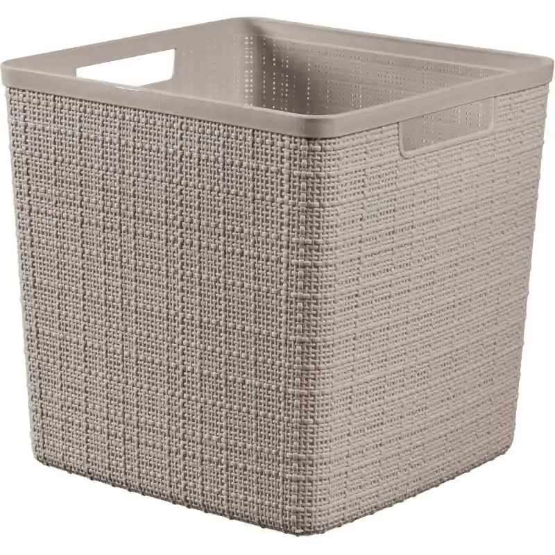 Garantierte Lieferung CURVER JUTE 17L Körbchen 28 x 28 x 27 cm, taupe 01906-382