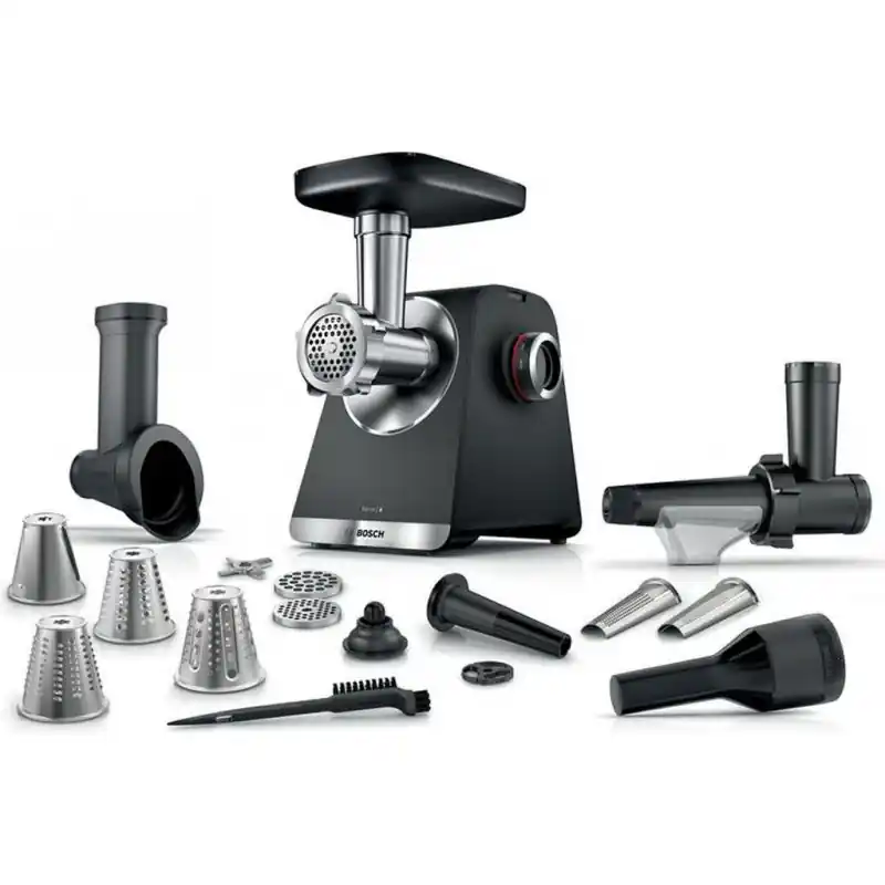 Bosch Serie 6 Fleischwolf MultiPower 2100 W Schwarz, silver metalic MFWS650B Begrenztes Angebot