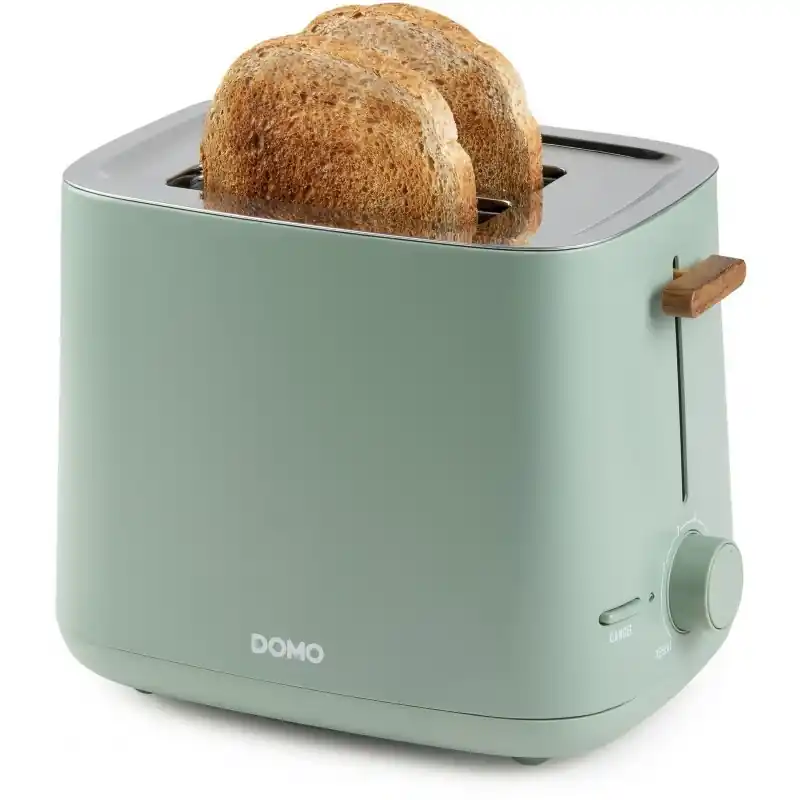 DOMO WOOD YOU Toaster für 2 Scheiben, 1000 W, grün, DO973T Markenprodukt