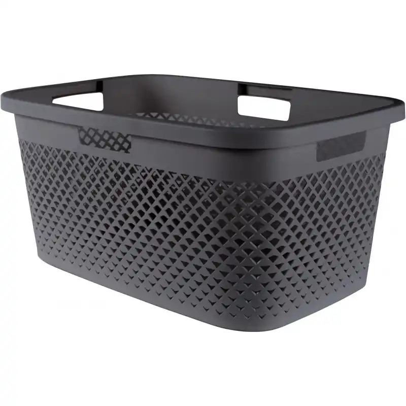 CURVER PURE 47L Wäschekorb 60 x 40 x 28 cm, grau 01917-G43 Schnäppchen