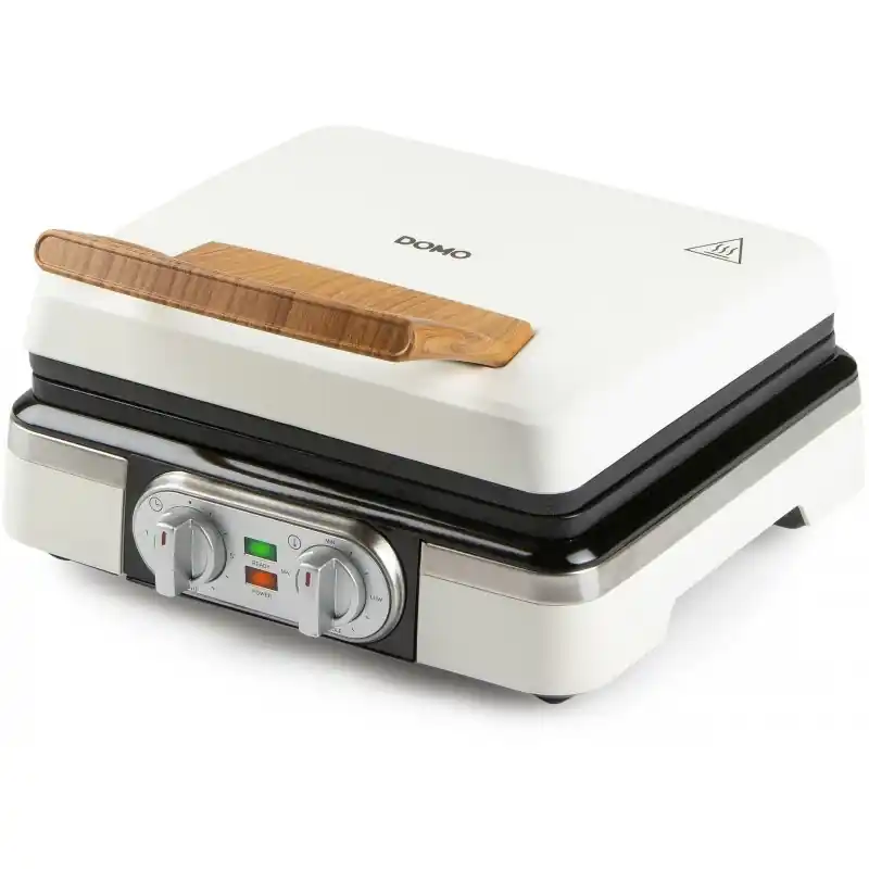 Abverkauf DOMO Waffeleisen 4x7 mit Thermostat und Timer, (1520 W), weiß DO9280W