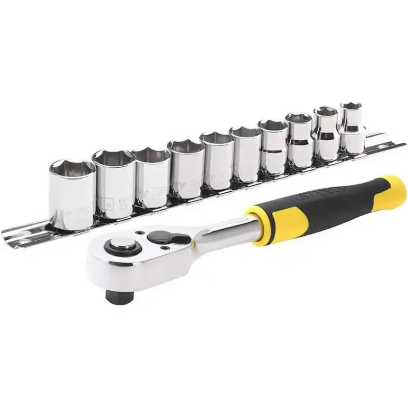 Stanley STMT82670-0 Steckschlüsselsatz mit Ratsche 3/8", 72 Zähne, 11-teilig Top-Angebot
