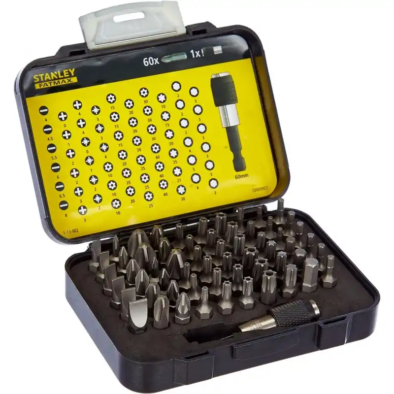 Top-Angebot Stanley 1-13-902 1/4" Bit-Sortiment, 25mm, 61-teilig, mit magnetischem Bithalter