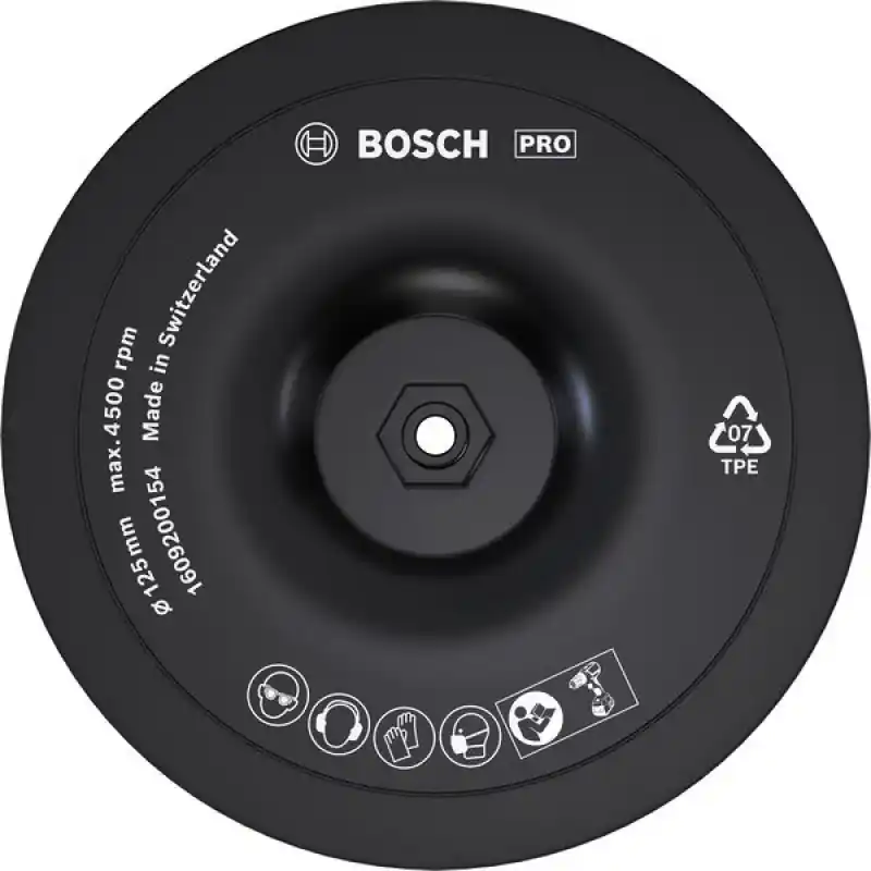 Sonderangebot BOSCH PRO Stützteller 125 x 8 mm, Klettverschluss 1609200154