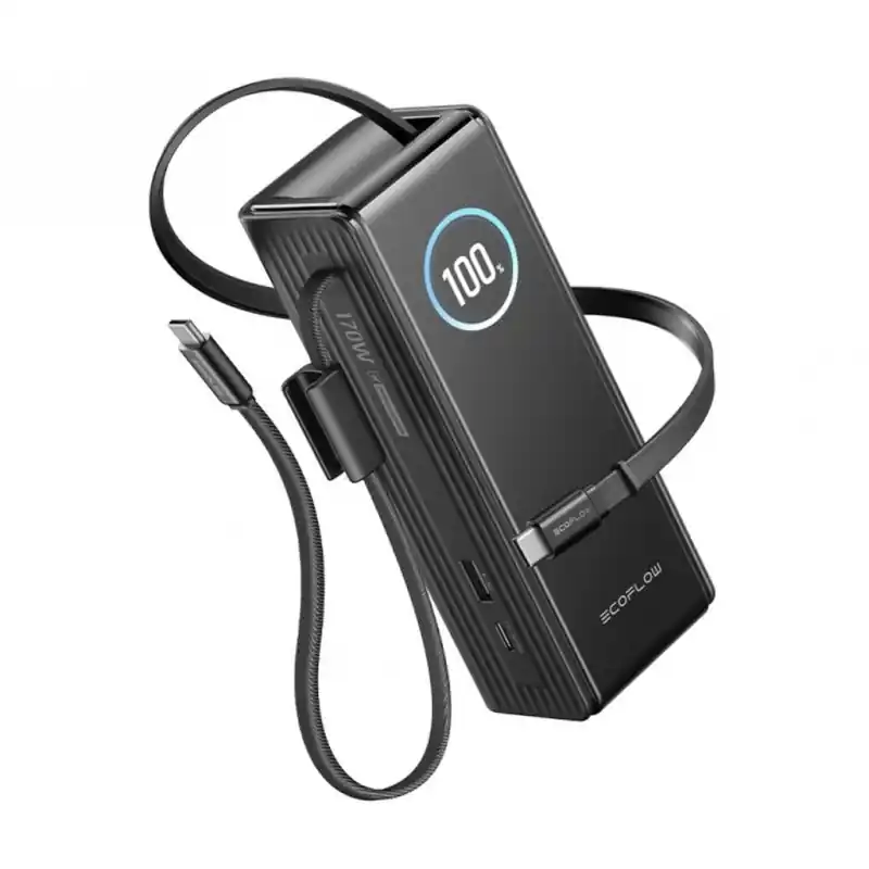 EcoFlow RAPID Powerbank (25 000 mAh, 170 W) 2×100 W integriertes USB-C-Kabel – Schwarz Jetzt Bestellen