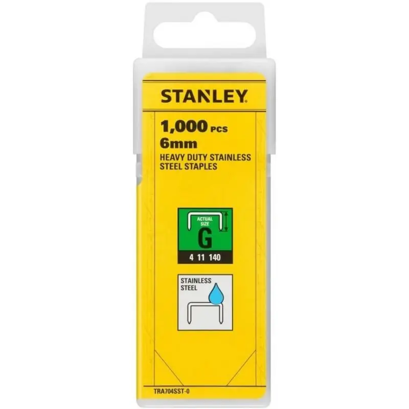 Stanley TRA704SST-0 Klammern aus Edelstahl, Typ G 4/11/140, 6mm, 1000 Stück Knallerangebot