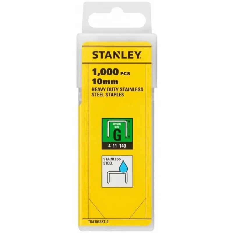 Stanley TRA706SST-0 Klammern aus Edelstahl, Typ G 4/11/140, 10mm, 1000 Stück Neue Kollektion