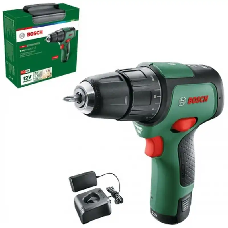 Billig BOSCH EasyImpact 12 Akku-Bohrschrauber- 1 x 2,0-Ah-Akku, Ladegerät 06039B6104