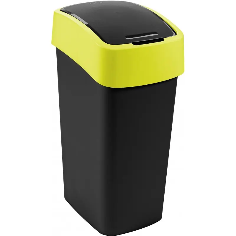 CURVER FLIP BIN 45L Mülleimer 65,3 x 29,4 x 37,6 c schwarz/gelb 02172-E64 Markenware