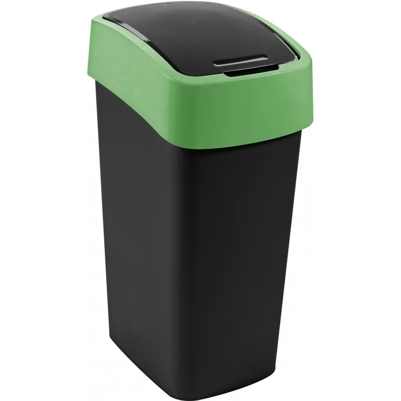 CURVER FLIP BIN 45L Mülleimer 65,3 x 29,4 x 37,6 c schwarz/grün 02172-847 Angebot
