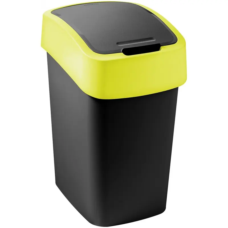 Jetzt Bestellen CURVER FLIP BIN 9L Mülleimer 35 x 18,9 x 23,5 cm schwarz/gelb 02170-E64