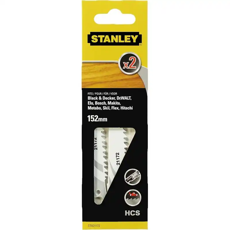 Billig Stanley STA21172-XJ HCS-Sägeblätter für Holz und Kunststoff, Länge 152mm, 2 Stück
