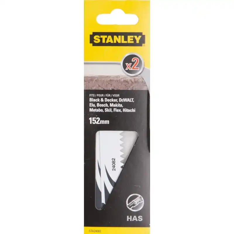 Stanley STA24082-XJ HAS-Sägeblätter für Mauerwerk und Porenbeton, Länge 152mm, 2 Stück Sonderangebot