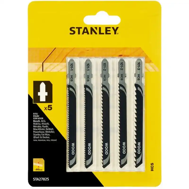 Online Kaufen Stanley STA27025-XJ 5-teiliger Set HCS-Sägeblätter für Holz, Typ T