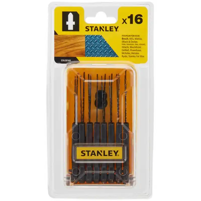 Stanley STA28160-XJ 16-teiliger Set HCS-HSS-Sägeblätter für Holz und Metall, Typ T Neue Ware