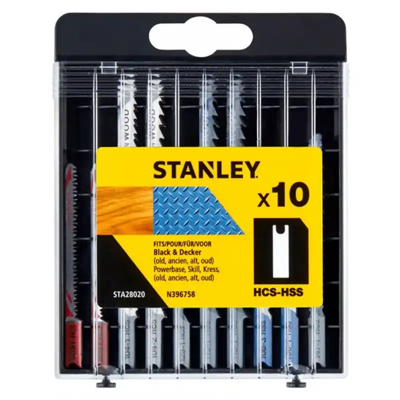 Zertifiziert Stanley STA28020-XJ 10-teiliger Set HCS-HSS-Sägeblätter für Holz und Metall, Typ U
