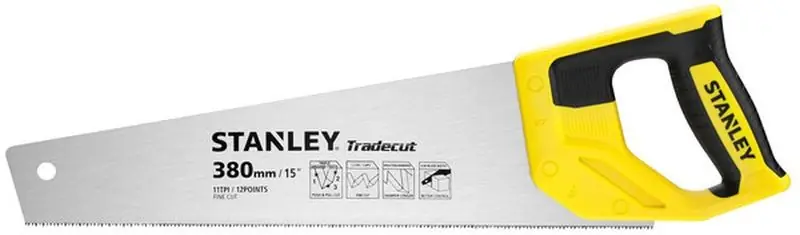Stanley STHT20349-1 Tradecut Handsäge 11TPI x 380mm Versand Am Gleichen Tag