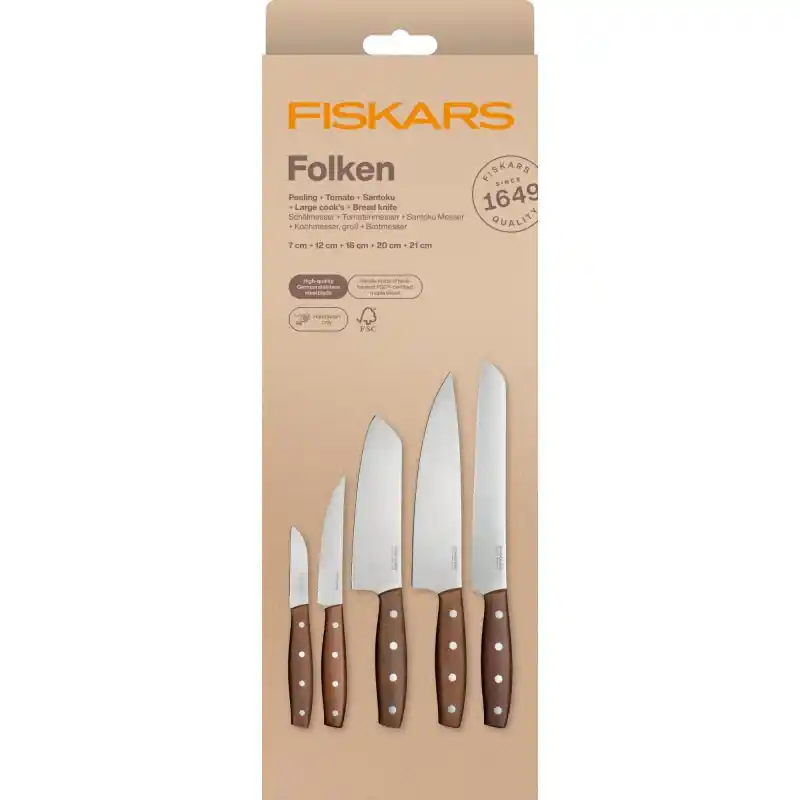 Fiskars Folken Satz mit 5 Messern 1075688 Rabatt