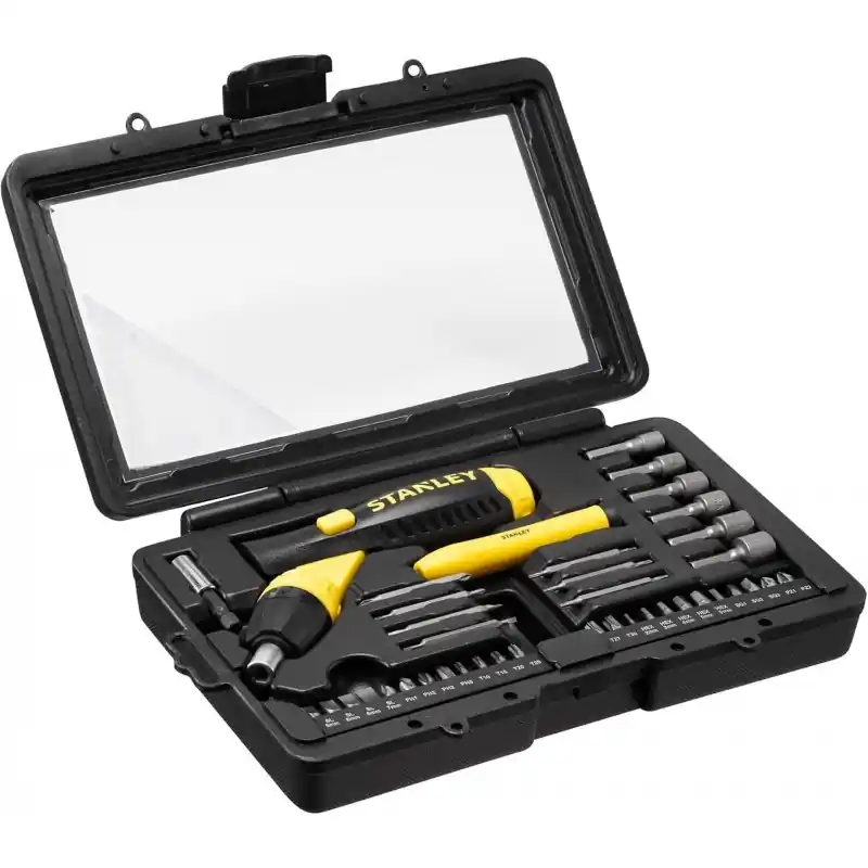 Aktuell Stanley 0-63-038 Pistolen-Ratschen-Set mit schwenkbarem Gelenkgriff, 40-teilig