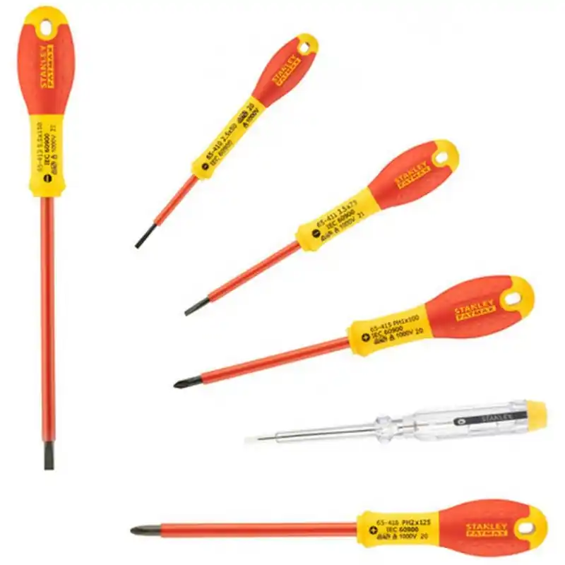 Stanley 0-65-441 FatMax VDE-Schraubendreher-Satz (Schlitz/Phillips/Tester), 6-teilig Top-Seller