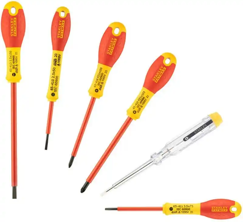 Stanley 0-65-443 FatMax VDE-Schraubendreher-Satz (Schlitz/Pozidriv/Tester), 6-teilig Jetzt Kaufen