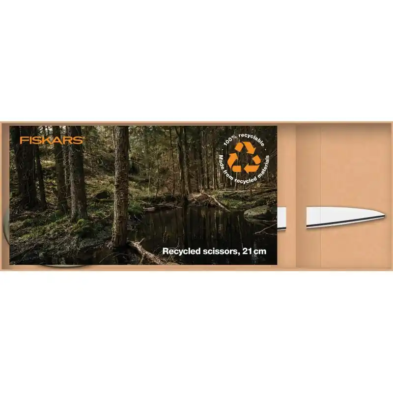 Preisreduziert Fiskars Recycelte Schere, 21 cm, Geschenkpackung 1059075