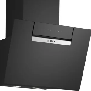 Neu Bosch Serie 4 Wandesse 60 cm Klarglas schwarz bedruckt, Schwarz DWK67FN60