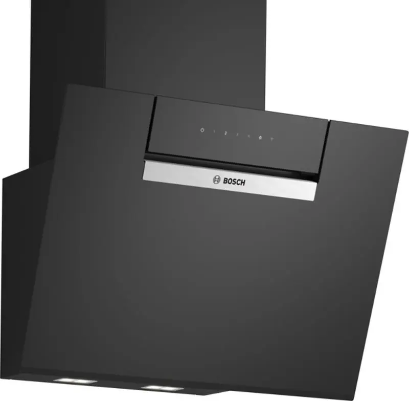 Neu Bosch Serie 4 Wandesse 60 cm Klarglas schwarz bedruckt, Schwarz DWK67FN60