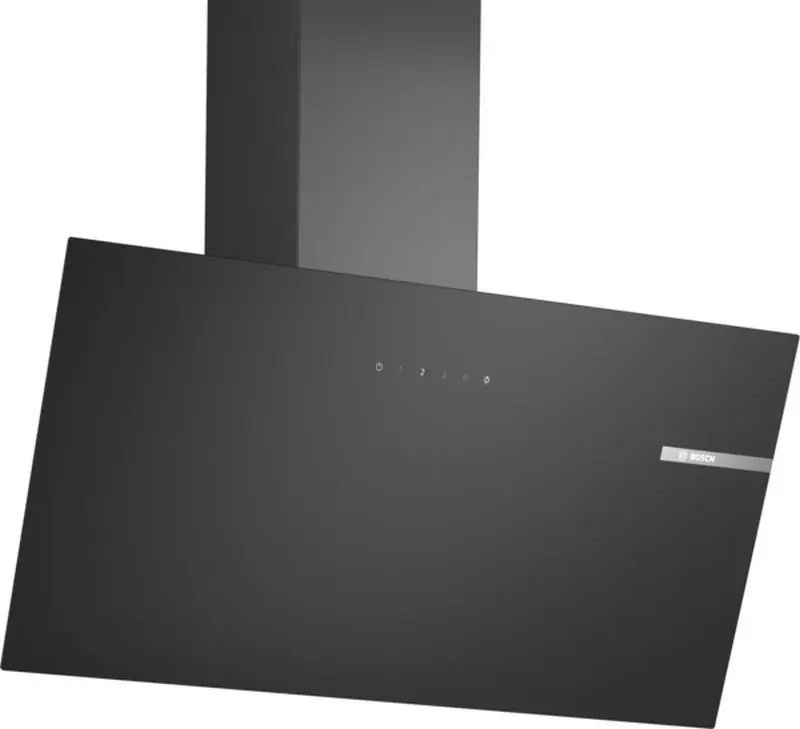 Sonderangebot Bosch Serie 2 Wandesse 80 cm Klarglas schwarz bedruckt, Schwarz DWK85DK60