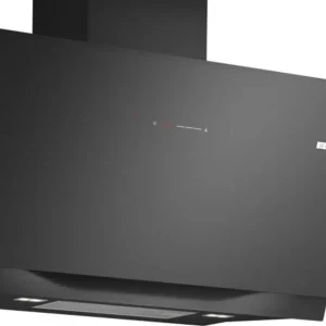 Versand Am Gleichen Tag Bosch Serie 8 Wandesse 90 cm Klarglas schwarz bedruckt, Schwarz DWK91LT60