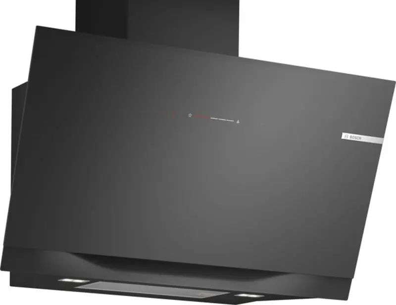 Versand Am Gleichen Tag Bosch Serie 8 Wandesse 90 cm Klarglas schwarz bedruckt, Schwarz DWK91LT60