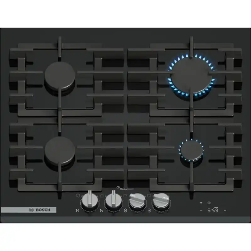 Schnäppchen Bosch Serie 8 Gaskochfeld 60 cm Hartglas, Schwarz PRP6A6H40