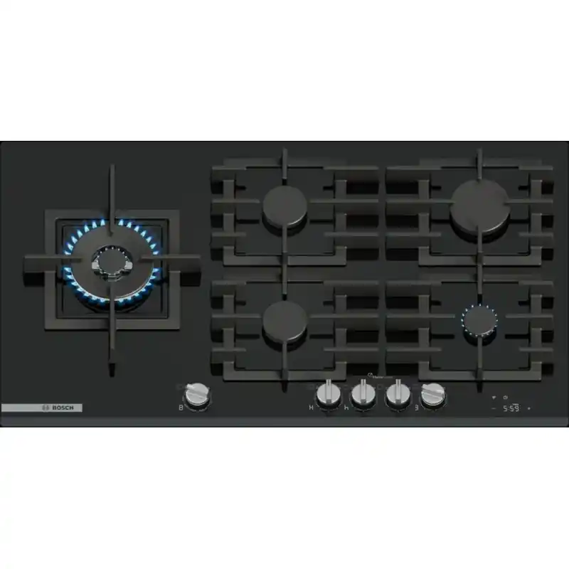 Neue Ware Bosch Serie 8 Gaskochfeld 90 cm Hartglas, Schwarz PRS9A6H40