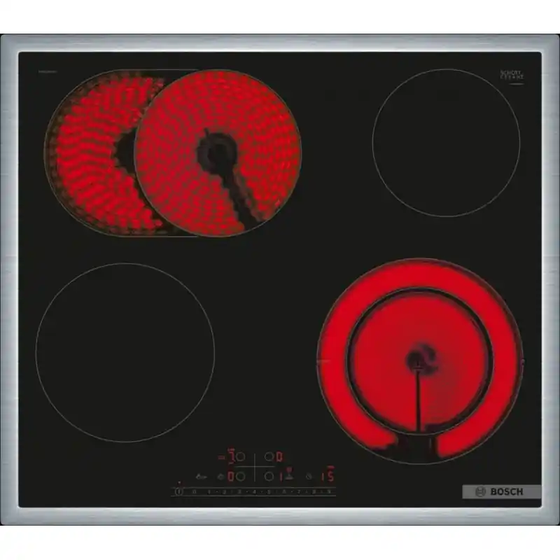 Ausverkauf Bosch Serie 6 Elektro-Kochfeld 60 cm Mit Rahmen aufliegend PKN645FP2E