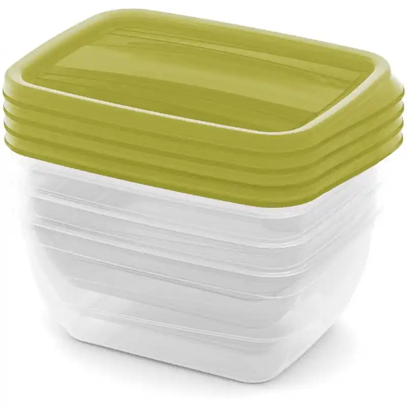 CURVER VEDO 4x0,75L Frischhaltedosen-Set 16 x 12 x 7 cm, grün 03508-313 Sonderangebot